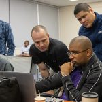 Team responding during a cybersecurity exercise