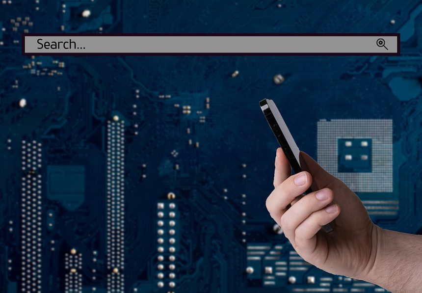 A hand holding a smartphone used to create and access an online account